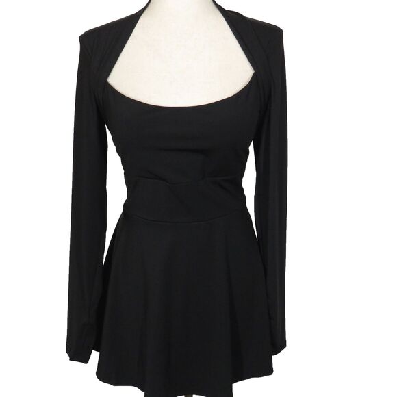 Halara SoftlyZero Airy Long Sleeve Thumb Hole Active Romper Mini Dress Sz Large - Picture 1 of 14